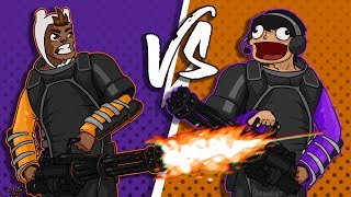 GTA 5 Online Funny Moments - Juggernaut Shoot Out, Every Bullet Counts!