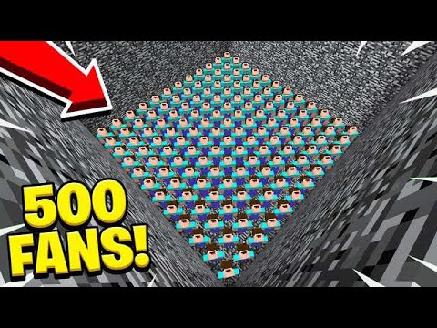 TRAPPING 500 FANS IN A BEDROCK CUBE 
