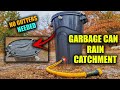 DIY Garbage Can Rain Catchment - No Gutters Needed - Off Grid Living