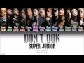 Super Junior (슈퍼주니어) – Don't Don (돈 돈!) (Color Coded Lyrics) [Han/Rom/Eng]