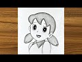 How to Draw Shizuka from Doraemon step by step || Easy drawing ideas for beginners