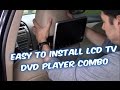 Easy way How to install universal car seat Headrest DVD TV monitor gaming system