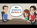 Deutsch lernen | Warum hast du eine 6, Mia? | Wortschatz und wichtige Verben