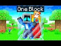 Locked on ONE BLOCK with MISS DELIGHT in Minecraft!