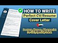 How to make perfect CV (Resume), Cover letter for doctors, nurses in UAE, specially in Dubai Jobs