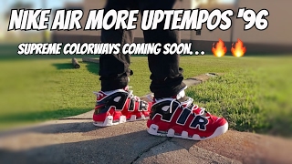 nike uptempo on feet