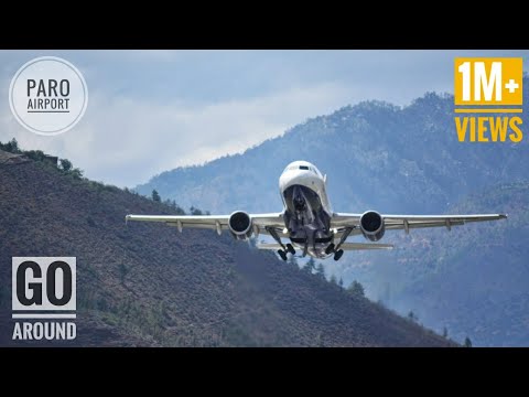3 ABORTED LANDINGS at PARO AIRPORT Go Around in Extreme Winds Missed Approach