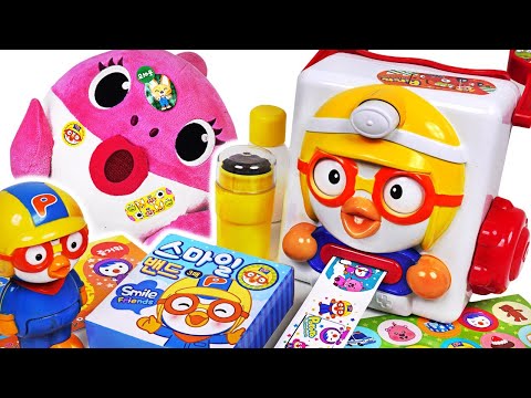 Pororo sticker maker Toys Play The Baby Shark did a good thing Give a Pororo sticker PinkyPopTOY