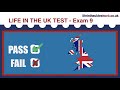 🇬🇧 Life in the UK Test Web Exam 9 - British Citizenship test 2024 🇬🇧