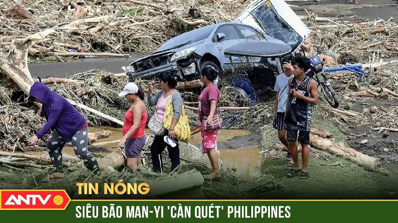 Siêu bão Man-yi vừa đổ bộ vào Philippines, sóng cao đến 14 mét ập vào bờ biển | ANTV