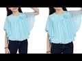 how to make pleted butterfly sleeve top cutting and stitching || very easy | 10 to 11 year girl