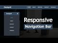 Responsive Navigation Menu Bar using HTML CSS & JavaScript