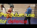 Boxing: pendulum as a defence against an aggressive opponent