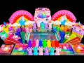 Happy Birthday Cake Mixing Random With Piping Bag | Rainbow Cake Slime mixing | Bunny Slime