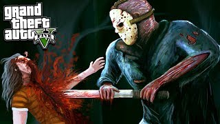 GTA 5 FRIDAY THE 13TH MOD: JASON IS HUNTING US 😱 | SCARY GTA 5 Mods