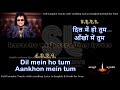 Dil mein ho tum aankhon mein tum | MALE | clean karaoke with scrolling lyrics
