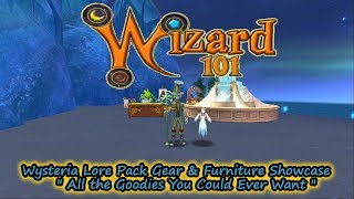 Wizard101 Wysteria Lore Pack Gear & Furniture Showcase