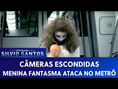 Menina Fantasma Ataca no Metrô Scary Ghost Subway Prank Pegadinha Câmera Escondida 