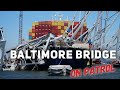 On patrol next to the Dali and the Baltimore bridge wreckage.