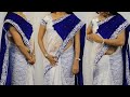 Low Waist Saree Draping For Plus Size Women | Border Saree Wearing Style