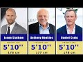 Heights of Famous British Hollywood Actors in 2024  Shortest and Tallest Actres
