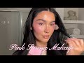 easy monochromatic pink spring makeup