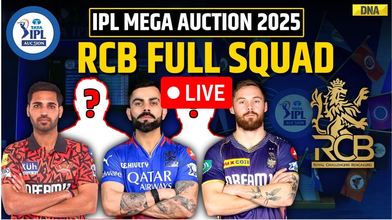 IPL Auction 2025 Live: Royal Challengers Bengaluru Full Squad I RCB Squad For IPL 2025 I Virat Kohli