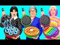 Wednesday vs Grandma Cooking Challenge | Funny Kitchen Hacks by BaRaDa Challenge