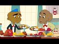 Tegwolo and Tega eat food for 10people