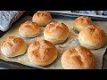 No-knead crusty buns! Best easiest bread you'll ever bake! 4 ingredients!