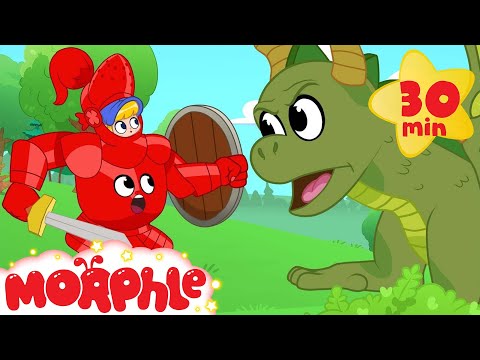 My Magic Knight Armor Morphle the super Hero becomes a Knight to fight a dragon. Kids Video 