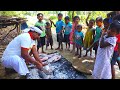 Kaju Katla Recipe cooking for village people | Katla fish curry | villfood Kitchen