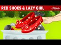 Red Shoes | Lazy Girl | Telugu Stories | పిల్లలకు కొత్త కథలు