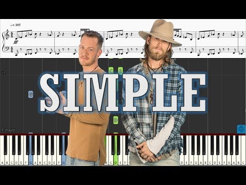 Download Florida Georgia Line - Simple - Piano Tutorial w Sheets free
