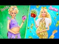 Rich vs Broke Barbies with Their Babies / 32 Dolls DIYs