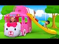 Download Sasha play with New Hello Kitty Bus and sing a Song mp4 3gp mp3 videos - waplic