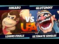 UFA 2022 Losers Finals - HIKARU (Donkey Kong, Mii Brawler) Vs. Glutonny (Wario) SSBU Ultimate