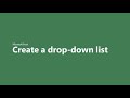 How to create a drop-down list in Microsoft Excel