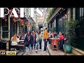 🇫🇷[PARIS 4K] "BEST CAFÉ STREETS IN SAINT GERMAIN DES PRÉS WALK" (4K60 FPS VERSION) 23/APRIL/2024