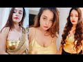 Curvy Model in golden dress dance || Viral Desi Reelz