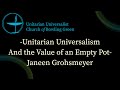 -Unitarian Universalism and the Value of an Empty Pot- Janeen Grohsmeyer