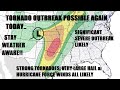 Tornado outbreak possible again! Major outbreak risk for Saturday. Strong tornadoes possible..