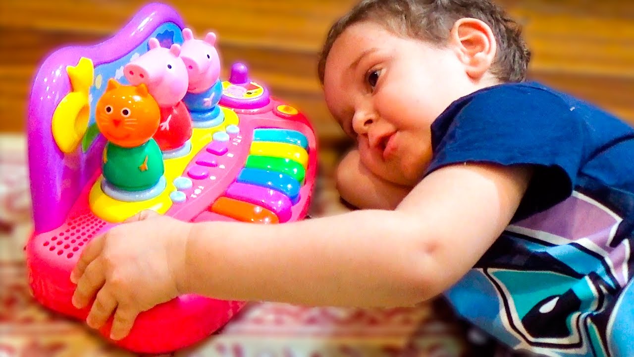 TOQUINHO BRINCANDO com PIANO MUSICAL INFANTIL da PEPPA PIG