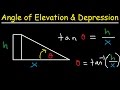 Angle of Elevation and Depression Word Problems Trigonometry, Finding Sides, Angles, Right Triangles