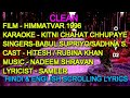 Kitni Chahat Chupaye Baitha Hoon Karaoke With Lyrics Clean Only D2 Babul Sadhna Himmatvar 1996