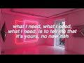 What I Need || Hayley Kiyoko ft Kehlani Lyrics