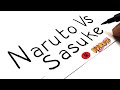 Turn word NARUTO Vs SASUKE into great fight