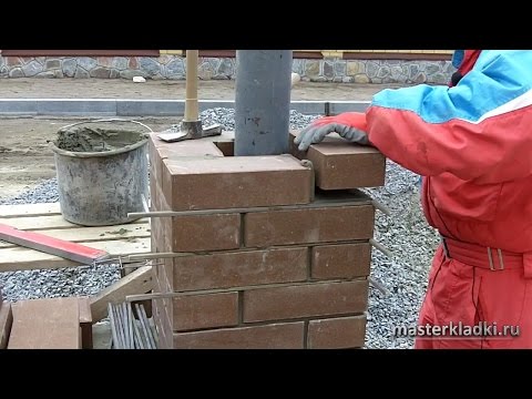 Кладка кирпичных столбов видео Кладка кирпичных столбов видео