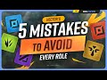 Hector's 5 Low Elo Mistakes to AVOID for EVERY Role! - League of Legends
