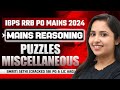 IBPS RRB PO MAINS REASONING || PUZZLES & MISCELLANEOUS RRB PO MAINS 2024 || SMRITI SETHI